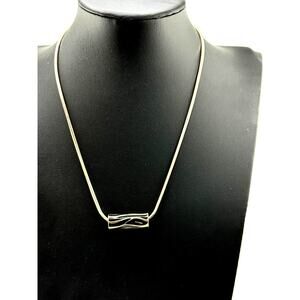 Pranda CNA 925 Sterling Silver Enameled Pendant Necklace